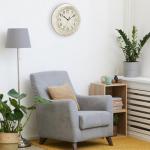 Peohud Silent Wall Clock, 12 Inch Vintage Non Ticking Quartz Battery Operated Round Clock, Rustic Wall Clock for Living Room Kitchen Home Office Classroom School