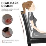 Yaheetech Dining Chairs Set of 4 PU Leather Upholstered Parsons Dining Chairs with Solid Wood Legs for Kitchen/Living Room/Restaurant, Modern Style, Black