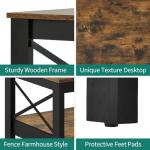 YITAHOME Coffee Tables for Living Room, Modern Farmhouse Coffee Table with Storage, 2-Tier Center Table for Living Room Wood Table Accent Cocktail with Sturdy Frame, Rustic Brown