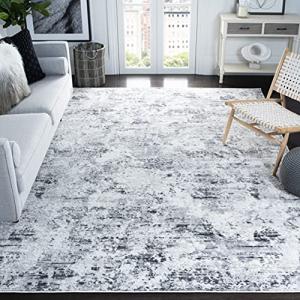 SAFAVIEH Area Rug 8x10 - Amelia Collection - Large - Grey & Ivory, Modern Design, Non-Shedding & Easy Cleaning, Ideal for Living Room, Bedroom, Office, Dining Space (ALA705G)