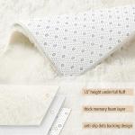 BENRON Fluffy Rugs for Living Room 6x9 Cream White, Washable Large Area Rugs for Bedroom Dining Table Office Kids Nursery Room, Washable Indoor Floor Carpets