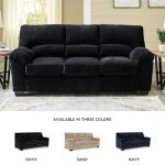 Signature Design by Ashley SimpleJoy Modern Sofa for Living Room, Black