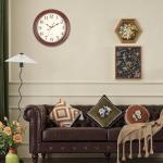 Vigorwise 12 Inch Wood Wall Clock, Retro Wooden Wall Clocks Battery Operated, Silent Wall Clock for Living Room Bedroom Housewarming Xmas New Year Present