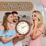 Vigorwise 12 Inch Wood Wall Clock, Retro Wooden Wall Clocks Battery Operated, Silent Wall Clock for Living Room Bedroom Housewarming Xmas New Year Present