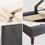 ZINUS Judy Upholstered Platform Bed Frame Mattress Foundation, Wood Slat Support, No Box Spring Needed. Easy Assembly, King, Grey