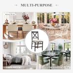 COLAMY Folding Dining Chairs Set of 2 – Beige Upholstered Wooden Dining Room Chairs for Kitchen & Small Spaces, Mid Century Modern Design, Space-Saving, No Assembly Required