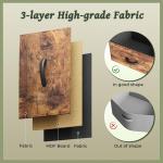 Huuger 9 Drawer Dresser, 55 Inch TV Stand for 55, 60 Inch TV, Entertainment Center with Drawers, Large Storage Fabric Dresser for Bedroom, Closet, Rustic Brown