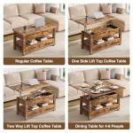 Rolanstar Lift Top Coffee Table with Drawers