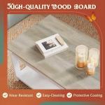 WLIVE 43" White Coffee Table with Storage Shelf