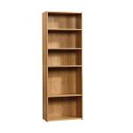 Sauder Beginnings 5-Shelf Bookcase, Bookshelf with Adjustable Storage Shelves, L: 24.57" x W: 11.50" x H: 71.18", Highland Oak