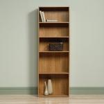 Sauder Beginnings 5-Shelf Bookcase, Bookshelf with Adjustable Storage Shelves, L: 24.57" x W: 11.50" x H: 71.18", Highland Oak