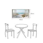 Beach Window Wall Art Canvas: Relaxing Bedroom Living Room Blue Ocean Coastal Scene Picture Modern Tropical Sea Landscape Painting Print Decor Horizontal Summer Seascape Artwork for Home