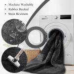 LIANLAM Washable Rug 8x10 Area Rugs for Living Room - Stain Resistant Non-Slip Backing Boho Rug for Bedroom,Durable & Ultra-Thin Vintage Large Area Rug(8x10,Black)