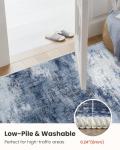 AMADA HOMEFURNISHING 8x10 Area Rugs, Modern Washable Living Room Rug with Non-Slip Backing & Short Pile, Large Rug with Abstract Pattern for Living Room, Bedroom and Dinning Room, Dark Blue