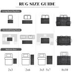 LIANLAM Washable Rug 8x10 Area Rugs for Living Room - Stain Resistant Non-Slip Backing Boho Rug for Bedroom,Durable & Ultra-Thin Vintage Large Area Rug(8x10,Black)