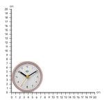 Braun Classic Analogue Alarm Clock with Snooze and Light, Quiet Quartz Movement, Crescendo Beep Alarm in White and Rose, Model BC12PW.