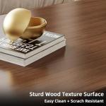 Luxury Solid Wood Coffee Table with Hidden Storage Drawers, Fully Assembled Mid Century Rectangle Center Tables for Living Room, Premium Walnut Black Finish, No Installation Needed