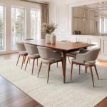 Valenrug Washable Rugs 5x7 - Stain Resistant 5x7 Area Rugs for Living Room, Non Slip Backing Printed Rugs for Bedroom, Folable Machine Washable Area Rug (5'x7', Beige)