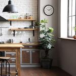 SEIKO 11 Inch St James Brushed Metal Wall Clock, Black