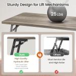 SEDETA 31.5" Lift Top Coffee Table with Storage, Square Coffee Tables for Living Room, Farmhouse Coffee Table with Large Hidden Storage Compartment and Adjustable Shelves, Grey