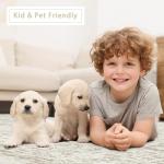 Srugn Washable Rugs 9x12 Area Rugs for Living Room,Rugs for Bedroom, Large Carpets,Ultra Soft Faux Wool Retro Dining Room Rug,Non Slip&Non-Shedding Low Pile Vintage Print Rug Indoor for Home Office