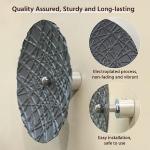 TEIPAI Silver and Gray Metal Wall Decor for Living Room, 7PCS Hanging Wall Art Sculptures for Office Dining Room Decoration, Modern Silver Home Decor for Apartment Bedroom New Home Gift