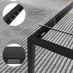 Glass Coffee Table Modern Center Table,Minimalist Coffee Table Sofa Side Tea Table for Living Room,Tempered Glass-top with Sturdy Metal Frame, Easy Assembly,26.4 x 26.4 x 15.7 Inches, Black