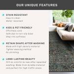 Vintage Dark Green Living Room Rug, 8x10 Washable Area Rugs for Dining Room Under Kitchen Table, Bedroom, Oriental Low Pile Stain Resistant Non-Slip Large Carpet (8x10 Dark Green)