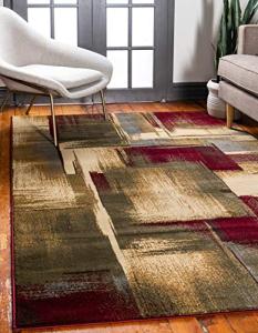 Unique Loom Barista Collection Area Rug - Timor (5' 1" x 8' Rectangle, Multi/ Red)