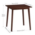 HOOBRO Bamboo Dining Table, Square Dining Table for 2, 27.6" Kitchen Table for Small Space, Writing Table, Easy to Assemble, for Dining Room, Living Room, Office, Kitchen, Apartment, Brown BR70CZ01G1