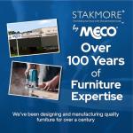 MECO Stakmore School House Wooden Folding Chairs with Padded Seats, Set of 2 - No Assembly Foldable Dining Chairs, Steel Folding Mechanism, Upholstered Cushion, Space-Saving, Fruitwood Frame