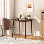 HOOBRO Bamboo Dining Table, Square Dining Table for 2, 27.6" Kitchen Table for Small Space, Writing Table, Easy to Assemble, for Dining Room, Living Room, Office, Kitchen, Apartment, Brown BR70CZ01G1