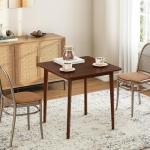 HOOBRO Bamboo Dining Table, Square Dining Table for 2, 27.6" Kitchen Table for Small Space, Writing Table, Easy to Assemble, for Dining Room, Living Room, Office, Kitchen, Apartment, Brown BR70CZ01G1