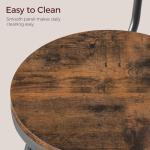 MAHANCRIS Bar Stools, Set of 2 Bar Chairs with Backrest and Footrest, 26" Tall Counter Stools, Metal Frame, Adjustable Feet, Easy Assembly, for Kitchen, Living Room, Pub, Rustic Brown BAHR6001