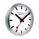 Mondaine - Wall Clock A990.Clock.16SBB 25cm - Official Swiss Railways Clock - Red Second Hand Aluminium Casing - Dust Resistant Wall Clocks - Made in Switzerland