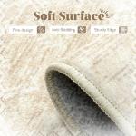 Living Room Rugs 8x10: Washable Moroccan Geometric Boho Rug Farmhouse Non Slip Stain Resistant Large Rug Low Pile Soft Carpet for Bedroom Dining Room Children Room (Beige,8'x10')