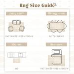 Living Room Rugs 8x10: Washable Moroccan Geometric Boho Rug Farmhouse Non Slip Stain Resistant Large Rug Low Pile Soft Carpet for Bedroom Dining Room Children Room (Beige,8'x10')