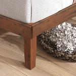 ZINUS Vivek Wood Platform Bed Frame with Headboard, Solid Wood Foundation with Wood Slat Support, No Box Spring Needed, Easy Assembly, Queen