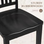 COLAMY Wooden Dining Room Chairs Set of 4, Spindle High Back Windsor Kitchen Side Chair, Farmhouse Dining Chairs for Kitchen, Dining Room, Black