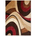 Home Dynamix Tribeca Slade Modern Area Rug, Abstract Brown/Red 5'2"x7'2"