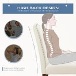 DUMOS Dining Chairs Set of 4, Moden Kitchen Table Chairs with Wooden Legs and Padded Seat for Dining Room/Kitchen/Living Room/Restaurant, Beige