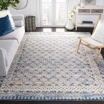 SAFAVIEH Area Rug 8x10 - Brentwood Collection - Large - Light Grey & Blue, Traditional Oriental Design, Non-Shedding & Easy Cleaning, Ideal for Living Room, Bedroom, Office, Dining Space (BNT899G)