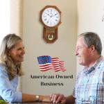 Pendulum Wall Clock Battery Operated - Real Wood Regulator Clock - Schoolhouse Design with Pendulum - Quiet, Non-Chiming - Wooden Wall Decor for Living Room Decor, Home, Office and Gift 18x11