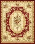 Unique Loom Versailles Collection Traditional Classic Floral Motif Area Rug (8' 0 x 10' 0 Rectangular, Burgundy/ Ivory)