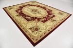 Unique Loom Versailles Collection Traditional Classic Floral Motif Area Rug (8' 0 x 10' 0 Rectangular, Burgundy/ Ivory)