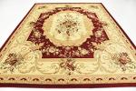 Unique Loom Versailles Collection Traditional Classic Floral Motif Area Rug (8' 0 x 10' 0 Rectangular, Burgundy/ Ivory)