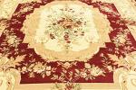 Unique Loom Versailles Collection Traditional Classic Floral Motif Area Rug (8' 0 x 10' 0 Rectangular, Burgundy/ Ivory)