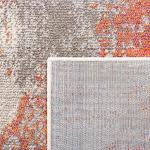 SAFAVIEH Area Rug 8x10 - Madison Collection - Large - Grey & Orange, Boho Abstract Design, Non-Shedding & Easy Cleaning, Ideal for Living Room, Bedroom, Office, Dining Space (MAD440G)