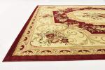 Unique Loom Versailles Collection Traditional Classic Floral Motif Area Rug (8' 0 x 10' 0 Rectangular, Burgundy/ Ivory)