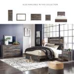 Signature Design by Ashley Drystan Rustic Industrial 6 Drawer Dresser, Weatherworn Brown